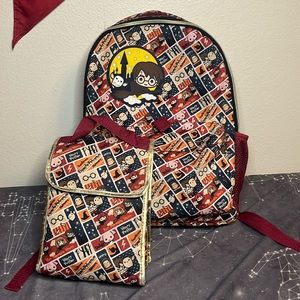 Harry Potter backpack and lunchbox